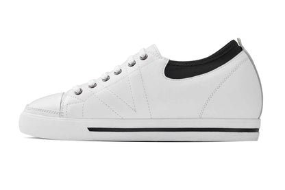 TOTO - D8171 - 2.4 Inches Taller (White/Black) Tallmenshoes.com