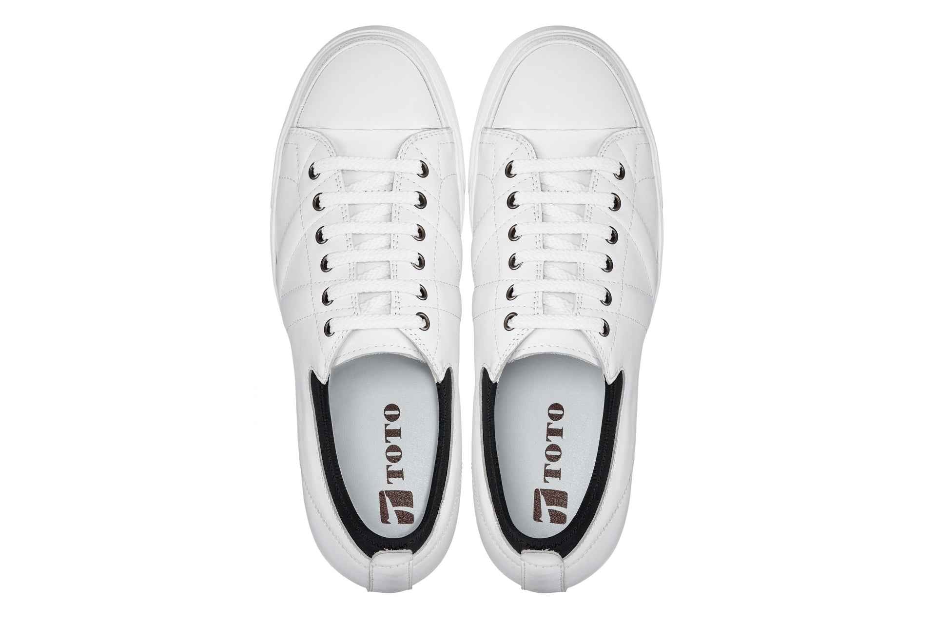 TOTO - D8171 - 2.4 Inches Taller (White/Black) Tallmenshoes.com