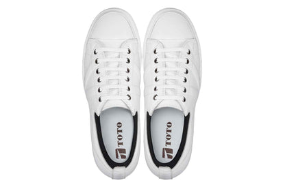 TOTO - D8171 - 2.4 Inches Taller (White/Black) Tallmenshoes.com