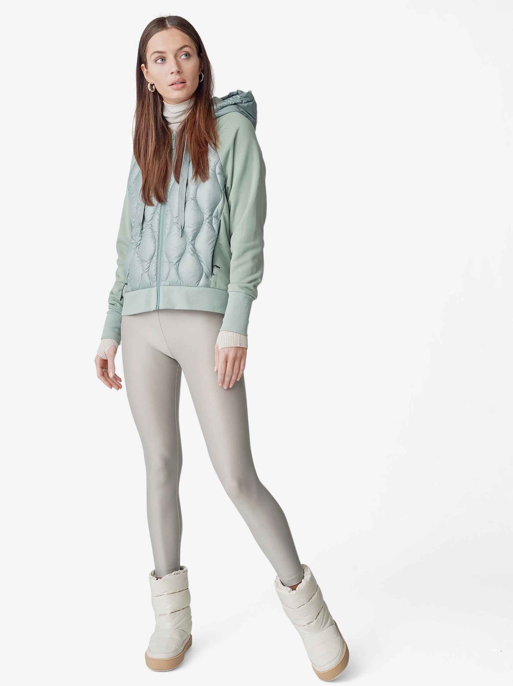 Down Zip Hoodie - Slate Gray