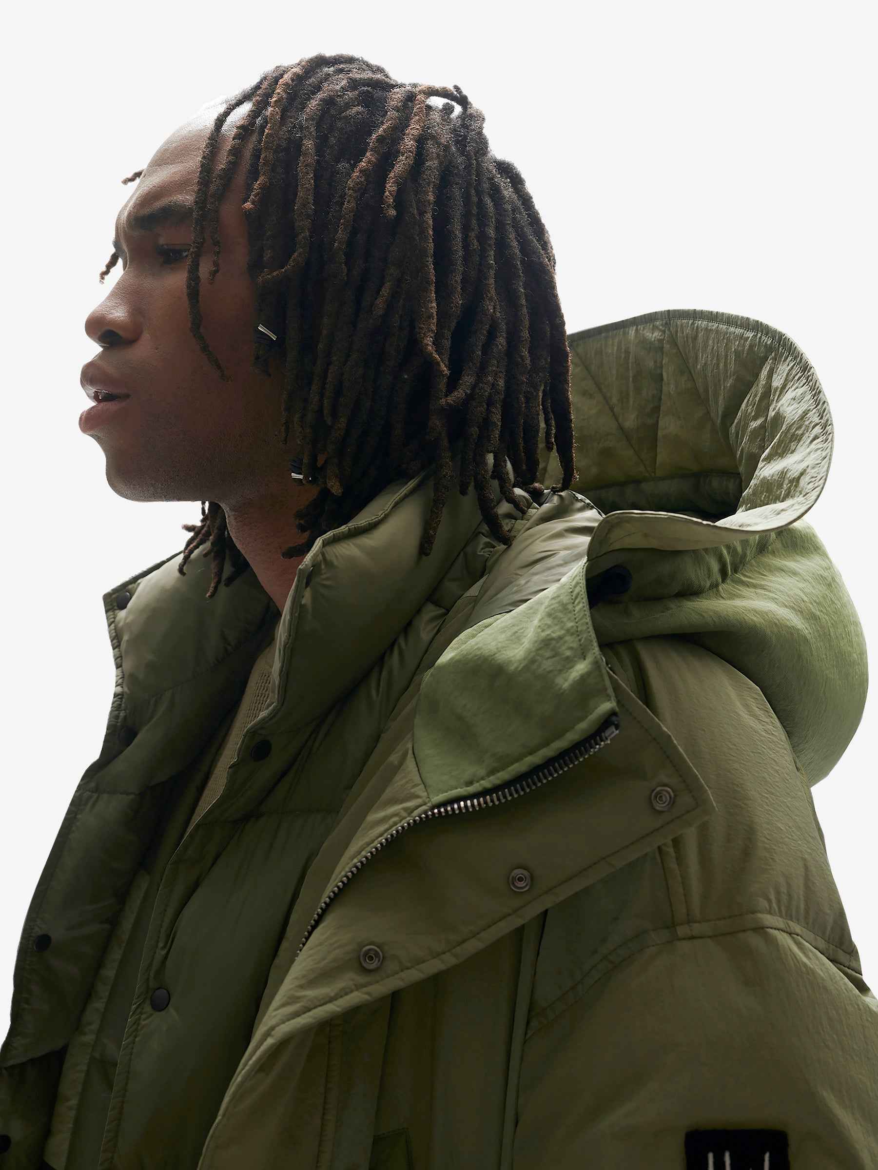 Long Down Puffer - Stone Green