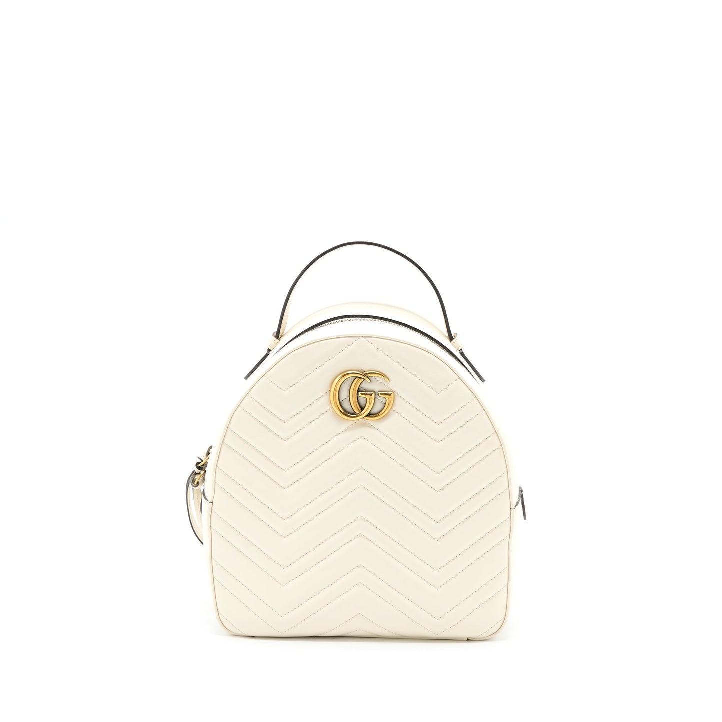 Gucci GG Marmont Backpack Calfskin White GHW TheLavvish Mart