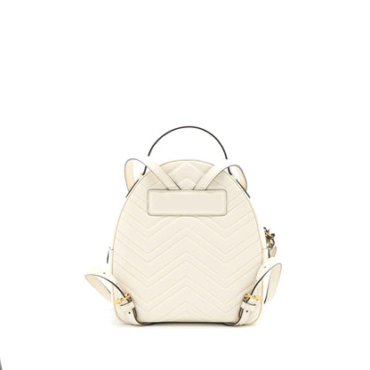 GG Marmont Backpack Calfskin White GHW