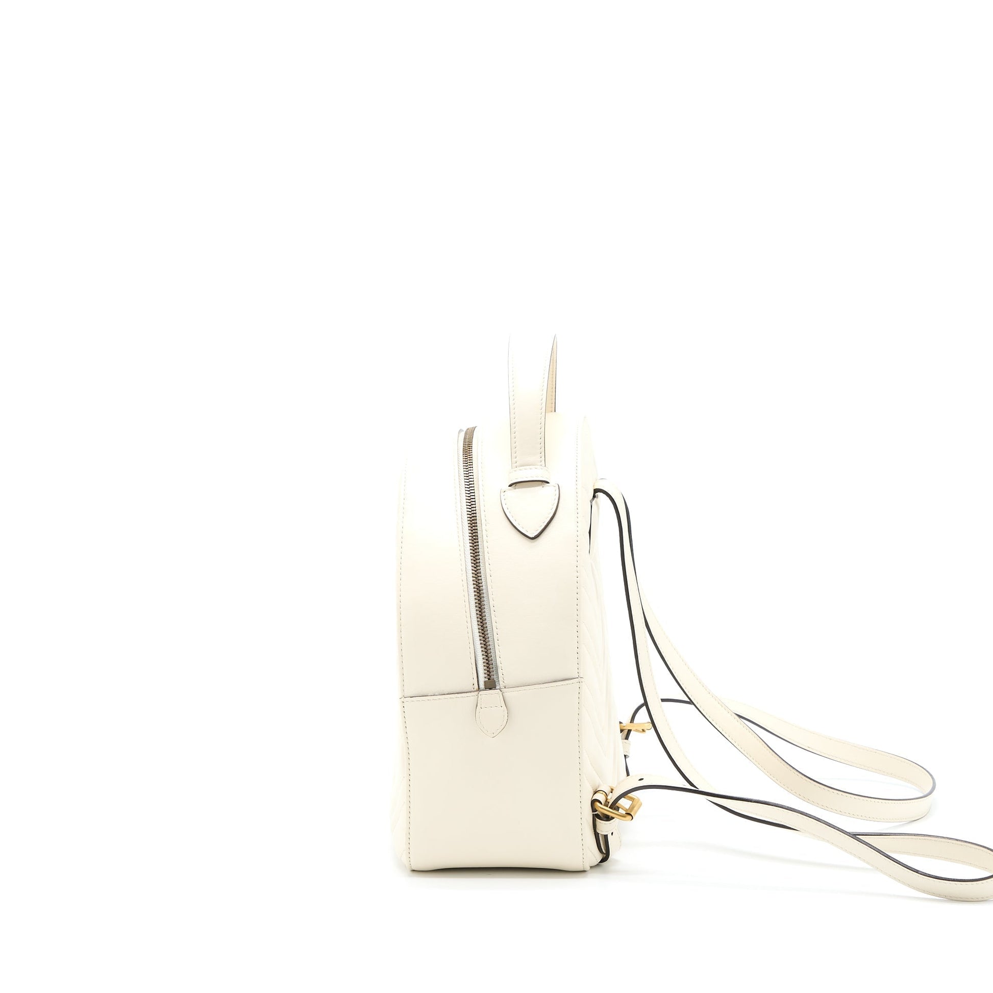 Gucci GG Marmont Backpack Calfskin White GHW TheLavvish Mart