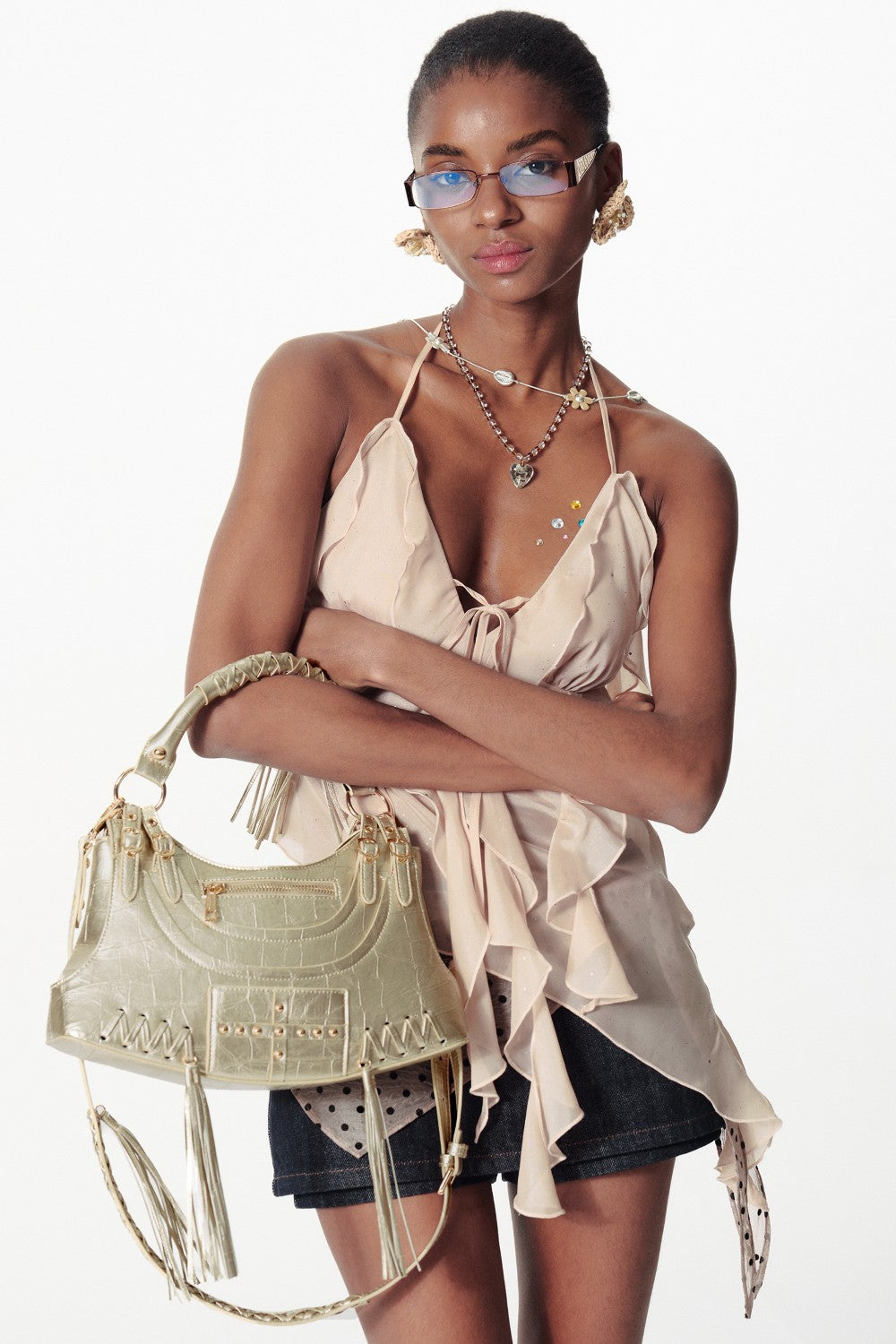 Embroidered Bohemian Fringe Bag - Wolvess