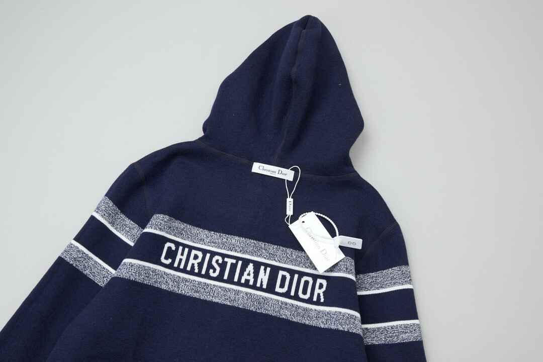 Christian Dior Navy Reversible Hoodie - Wolvess
