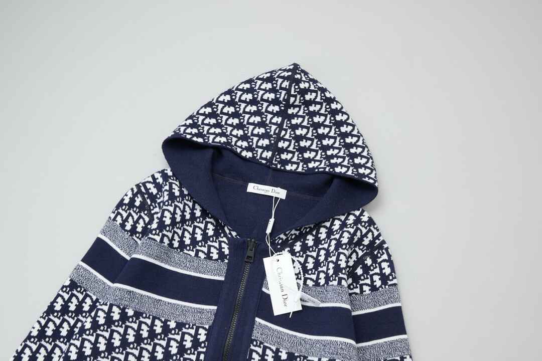 Christian Dior Navy Reversible Hoodie - Wolvess