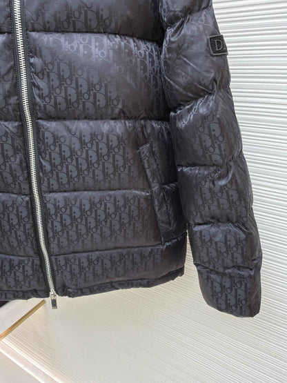 Dior Oblique Black Technical Jacquard Down Jacket