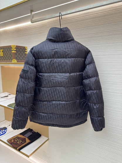 Dior Oblique Black Technical Jacquard Down Jacket