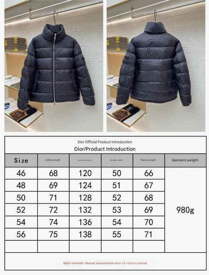 Dior Oblique Black Technical Jacquard Down Jacket