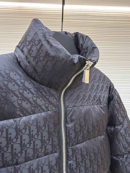 Dior Oblique Black Technical Jacquard Down Jacket