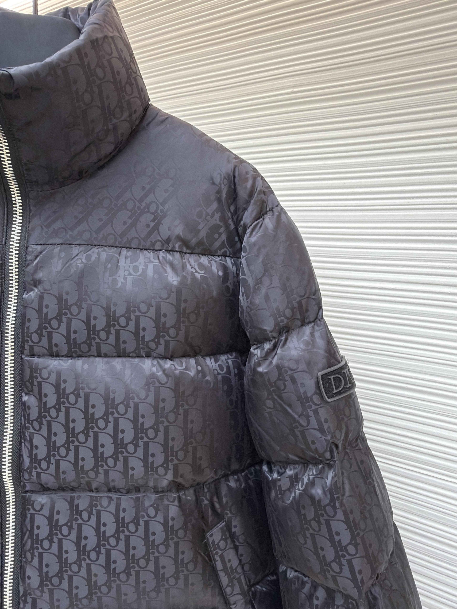 Dior Oblique Black Technical Jacquard Down Jacket