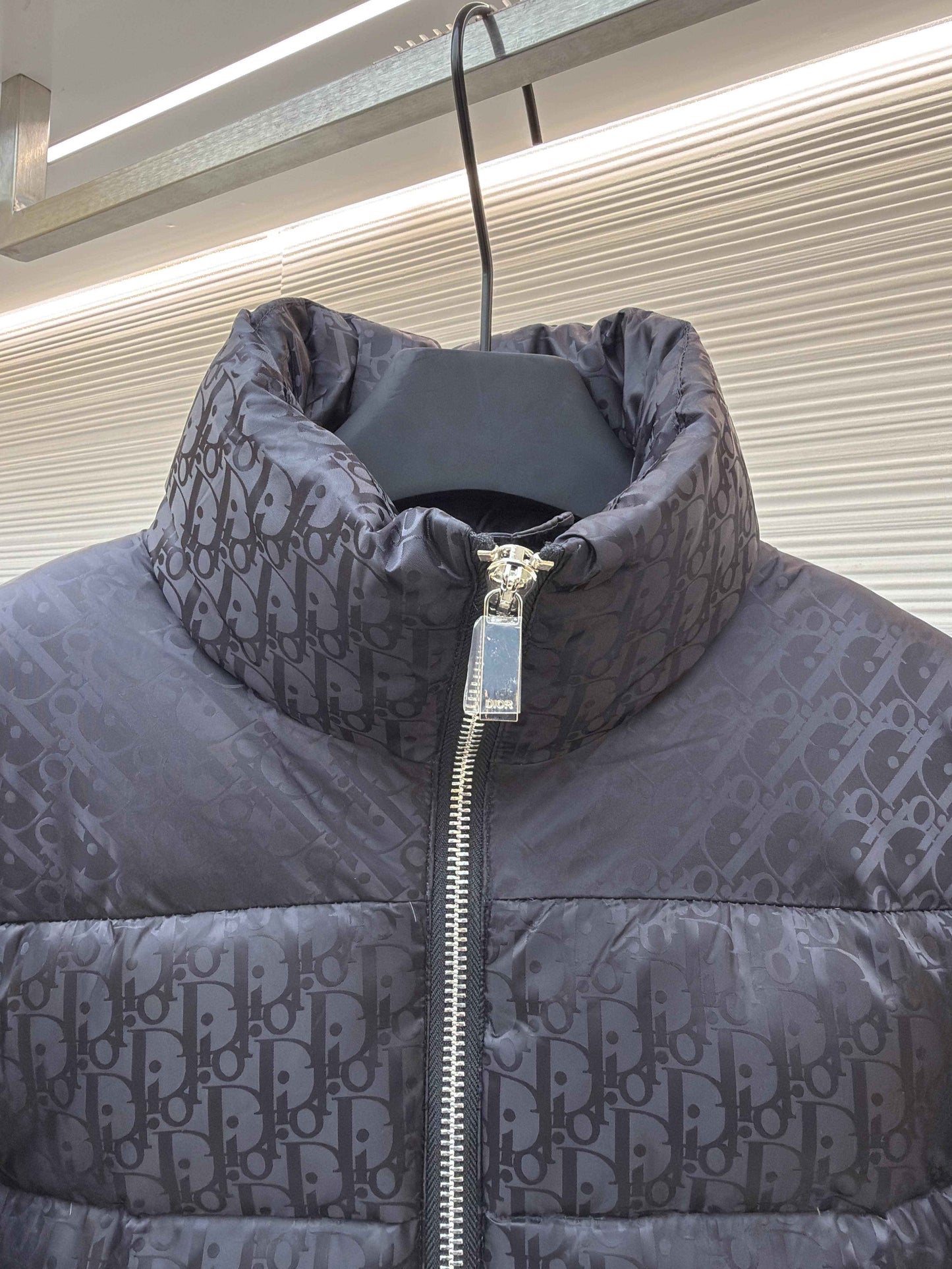 Dior Oblique Black Technical Jacquard Down Jacket