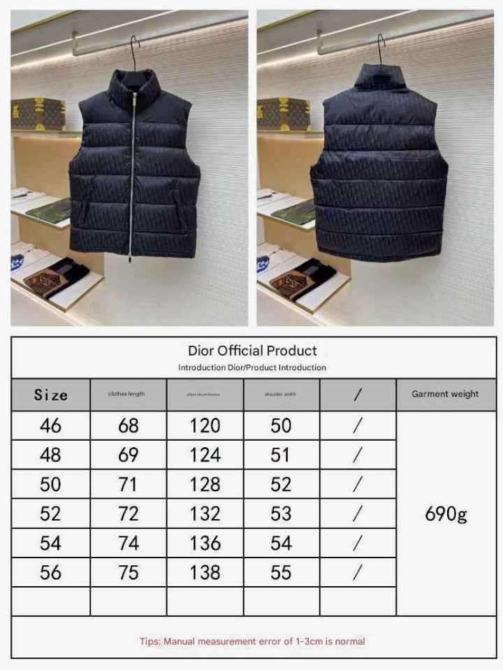 Dior Oblique Black Technical Jacquard Down Vest