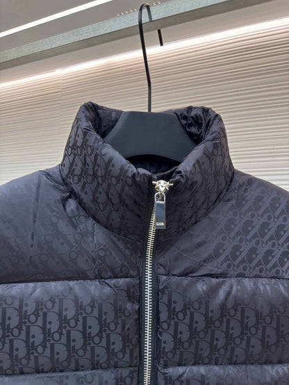 Dior Oblique Black Technical Jacquard Down Vest