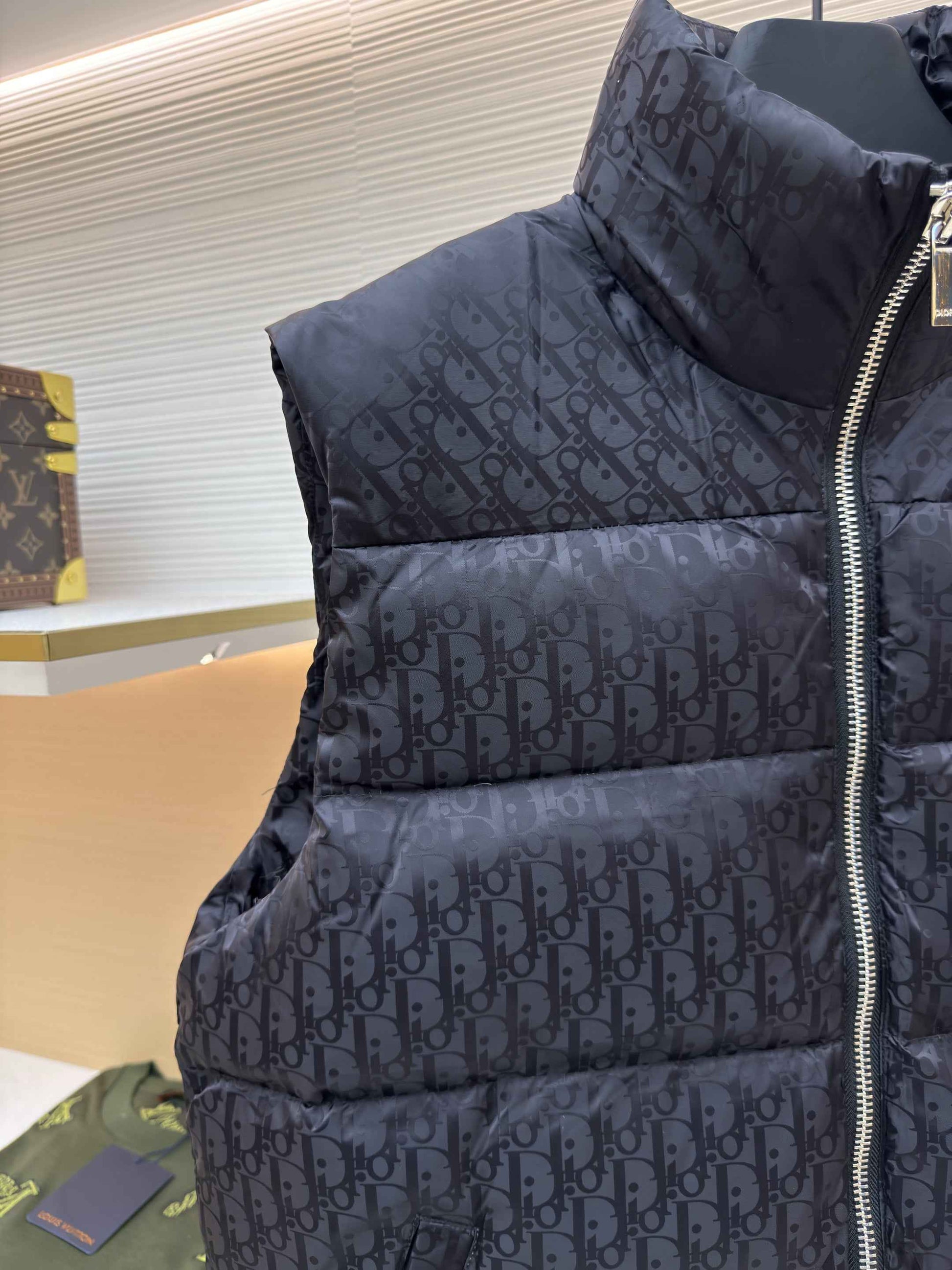 Dior Oblique Black Technical Jacquard Down Vest