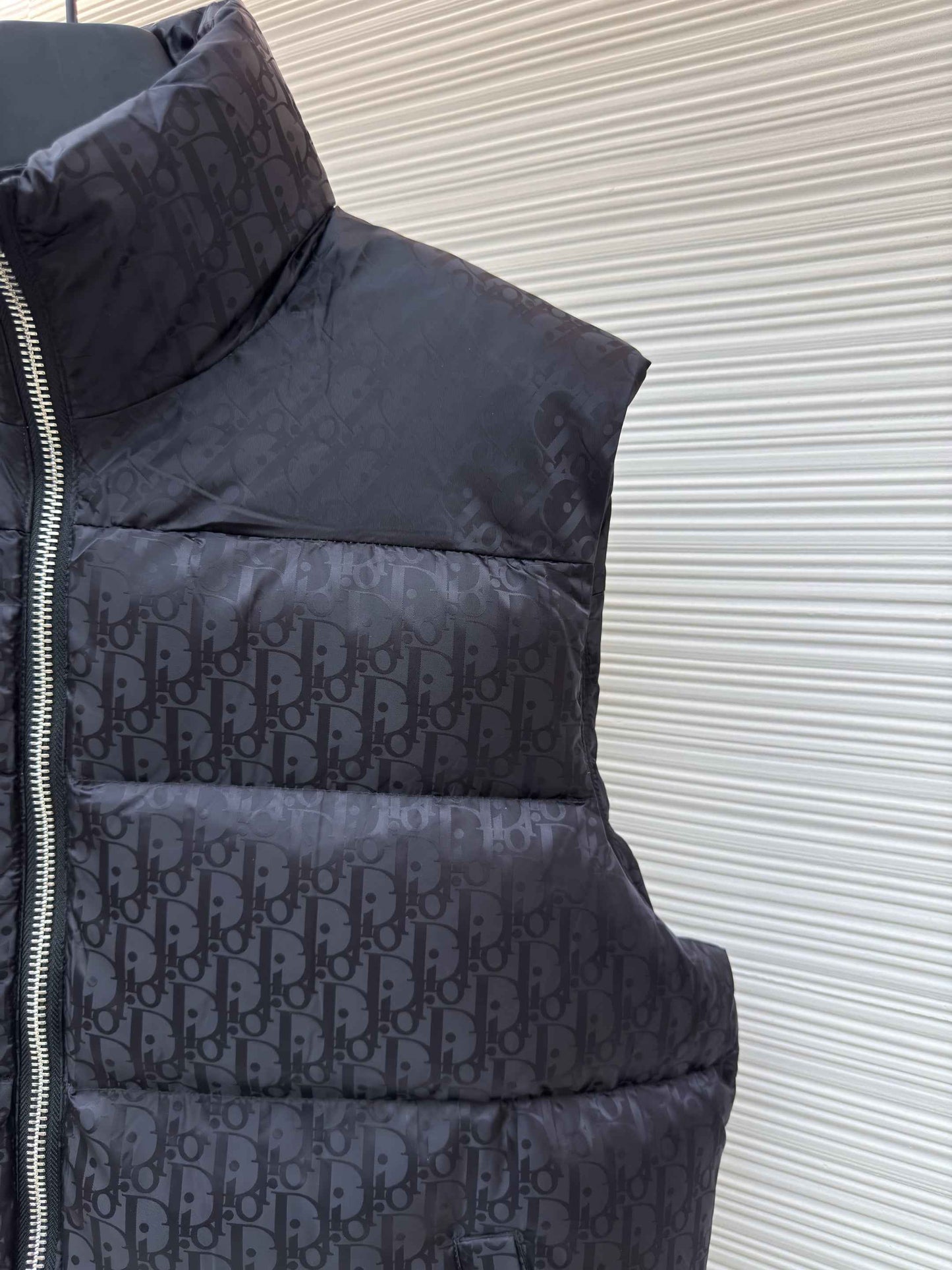 Dior Oblique Black Technical Jacquard Down Vest