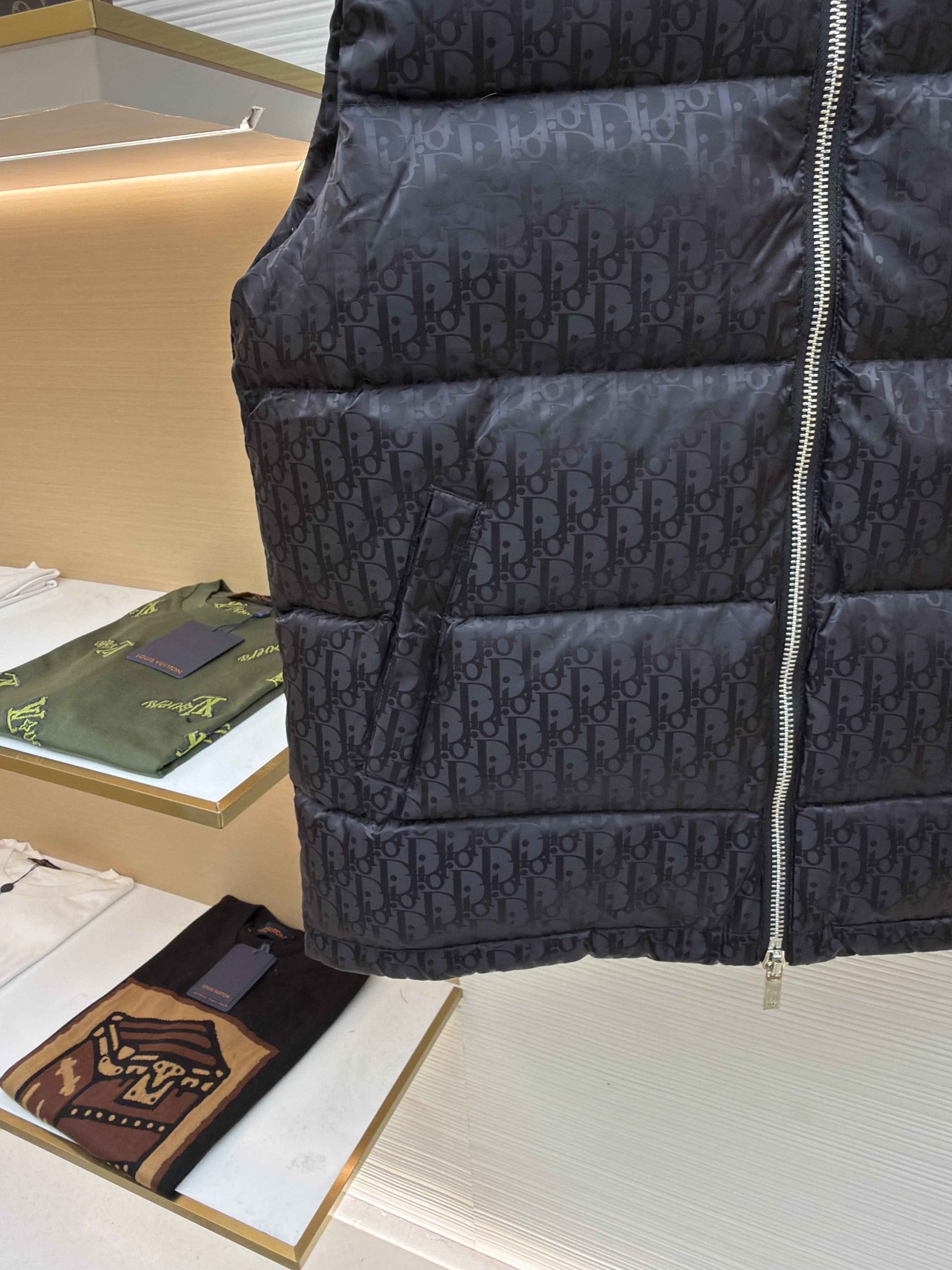 Dior Oblique Black Technical Jacquard Down Vest