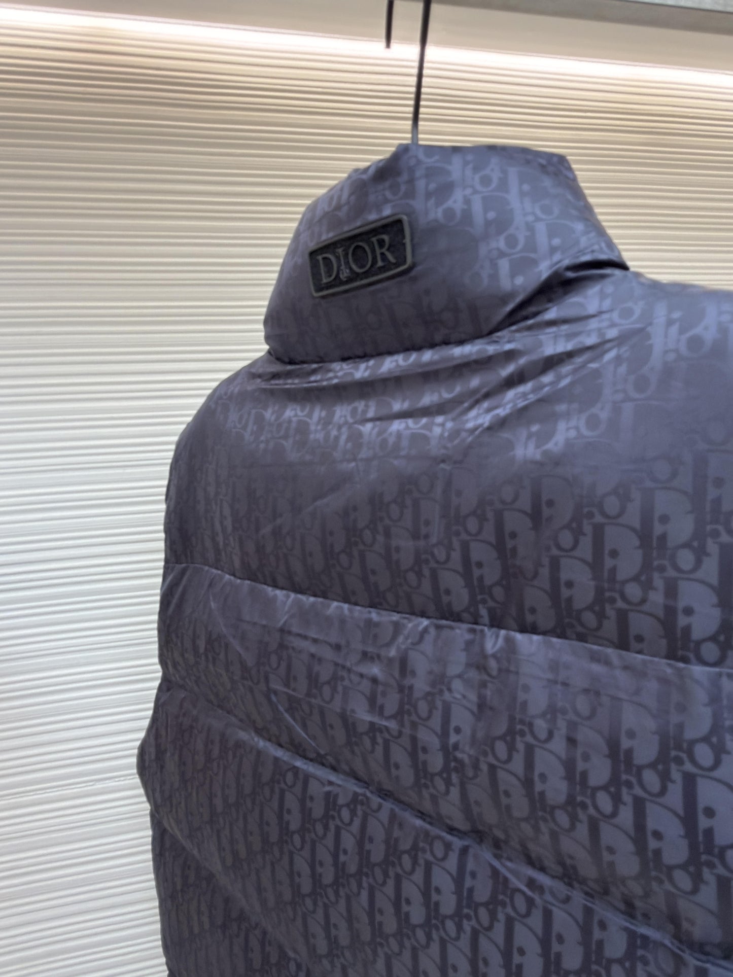 Dior Oblique Navy Blue Technical Jacquard Down Vest - Wolvess