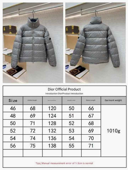 Dior Oblique Grey Technical Jacquard Down Jacket