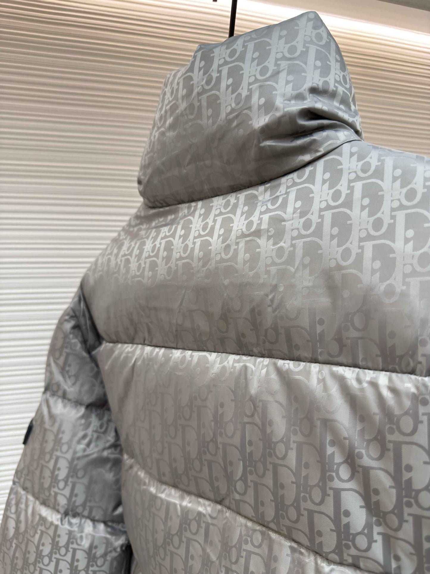 Dior Oblique Grey Technical Jacquard Down Jacket