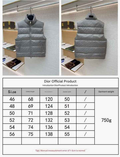 Dior Oblique Grey Technical Jacquard Down Vest