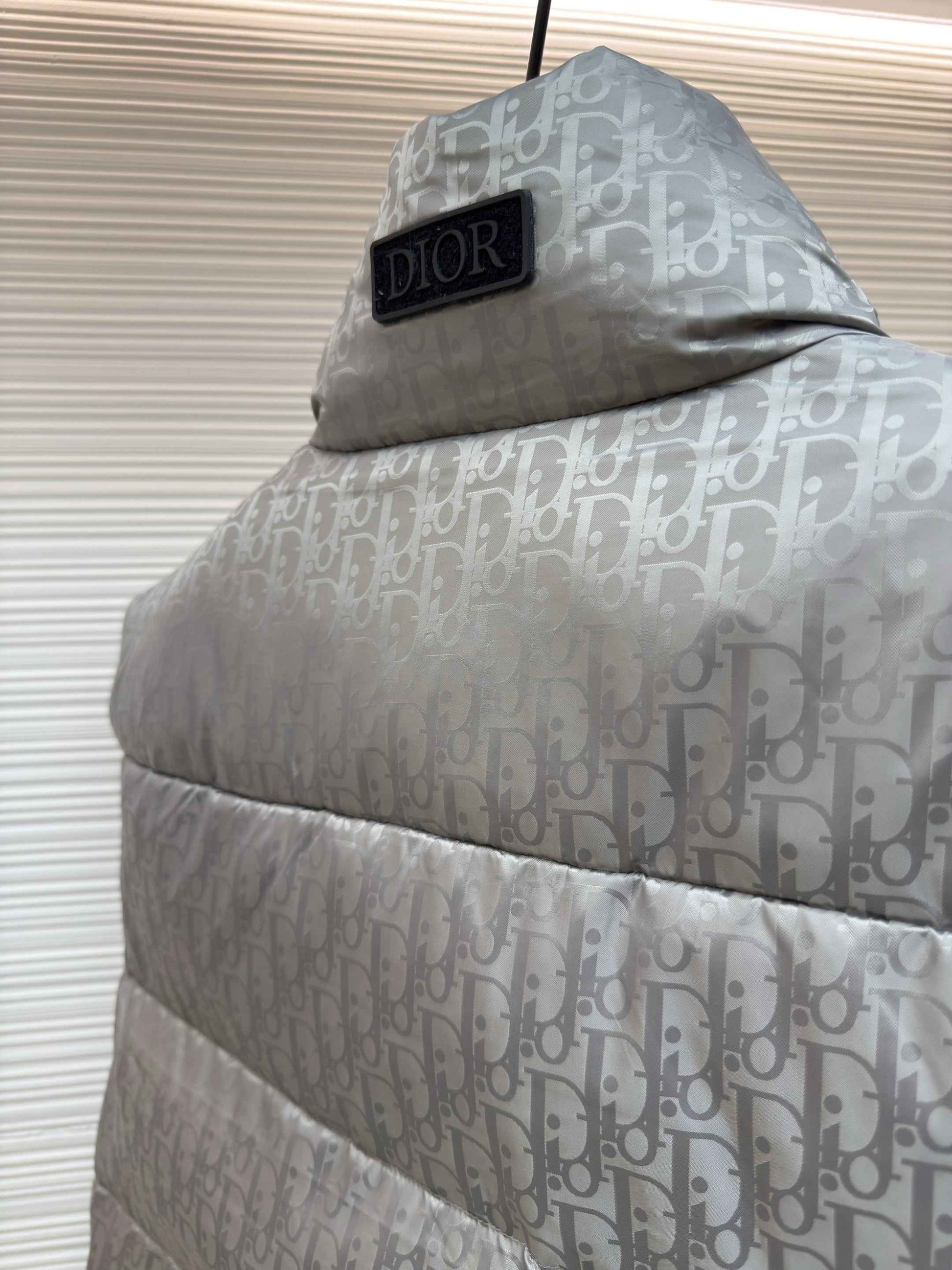 Dior Oblique Grey Technical Jacquard Down Vest