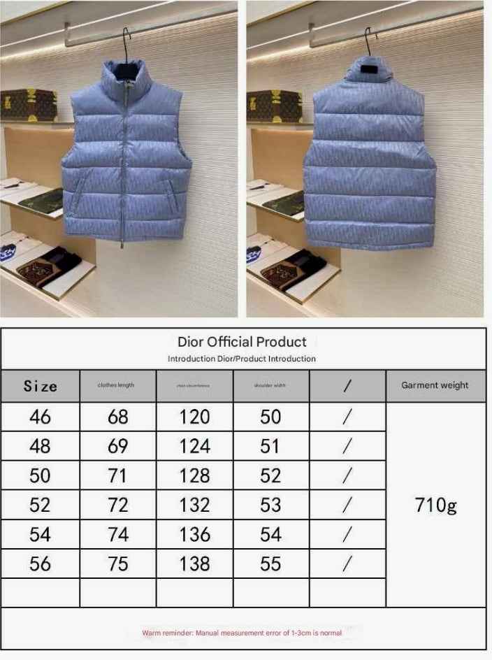 Dior Oblique Light Blue Technical Jacquard Down Vest