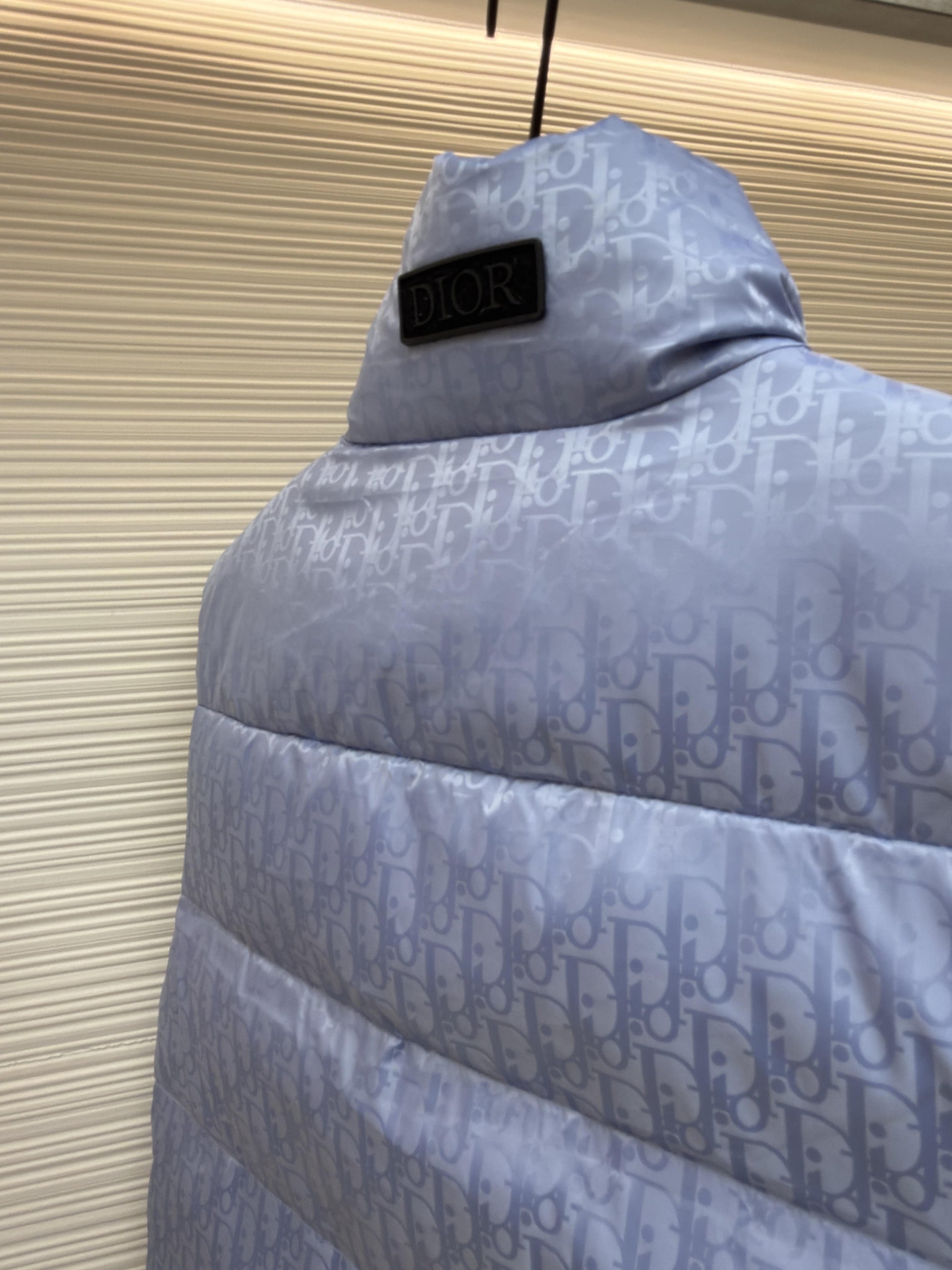 Dior Oblique Light Blue Technical Jacquard Down Vest - Wolvess