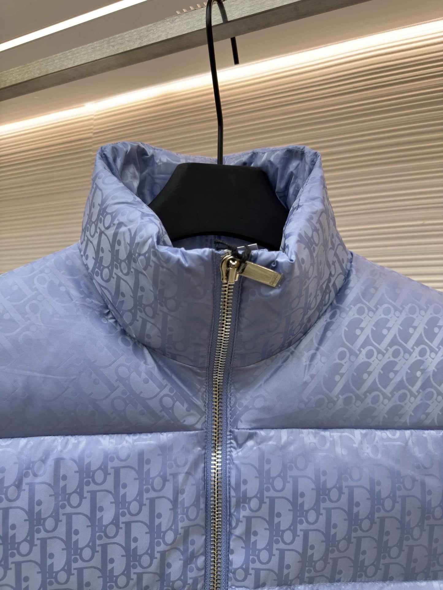 Dior Oblique Light Blue Technical Jacquard Down Vest
