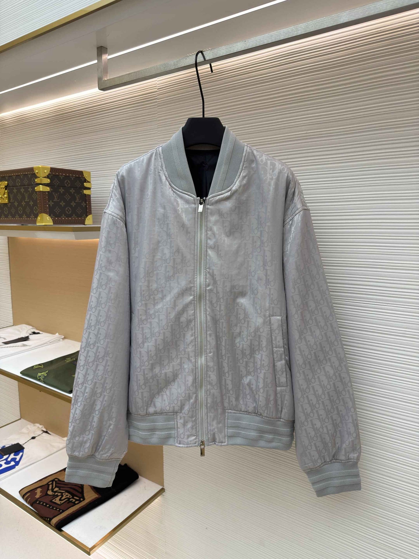 Dior Oblique Silver Bomber Jacket