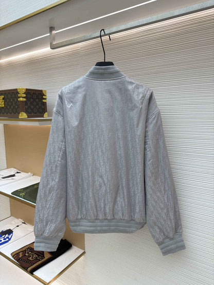 Dior Oblique Silver Bomber Jacket