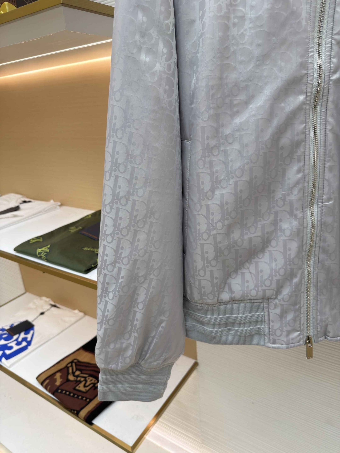 Dior Oblique Silver Bomber Jacket