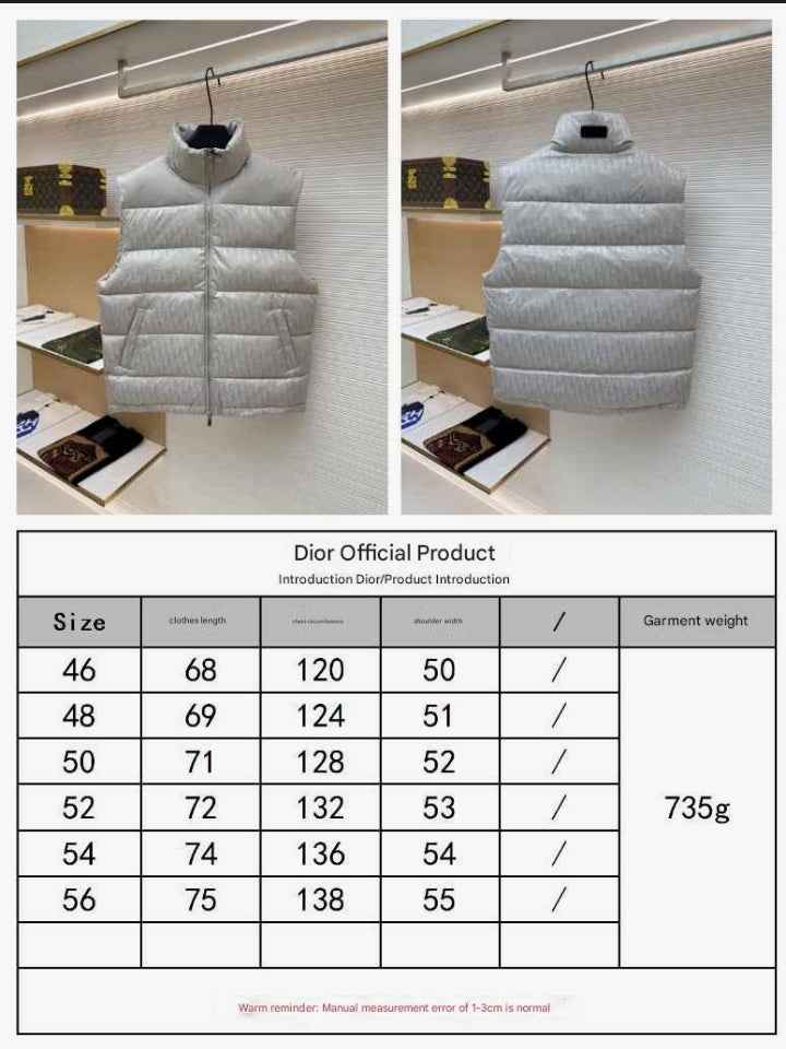 Dior Oblique Silver Technical Jacquard Down Vest