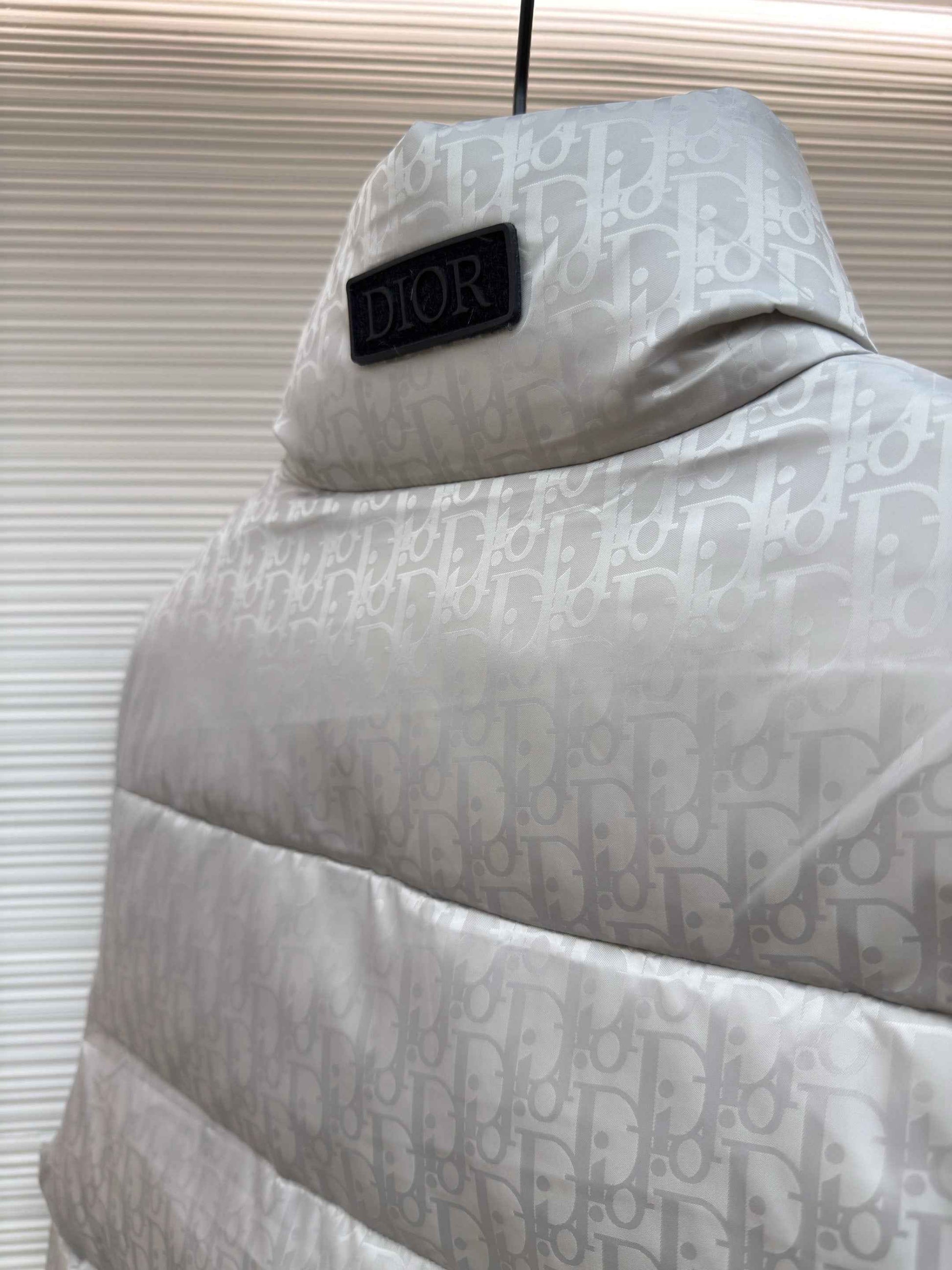 Dior Oblique Silver Technical Jacquard Down Vest