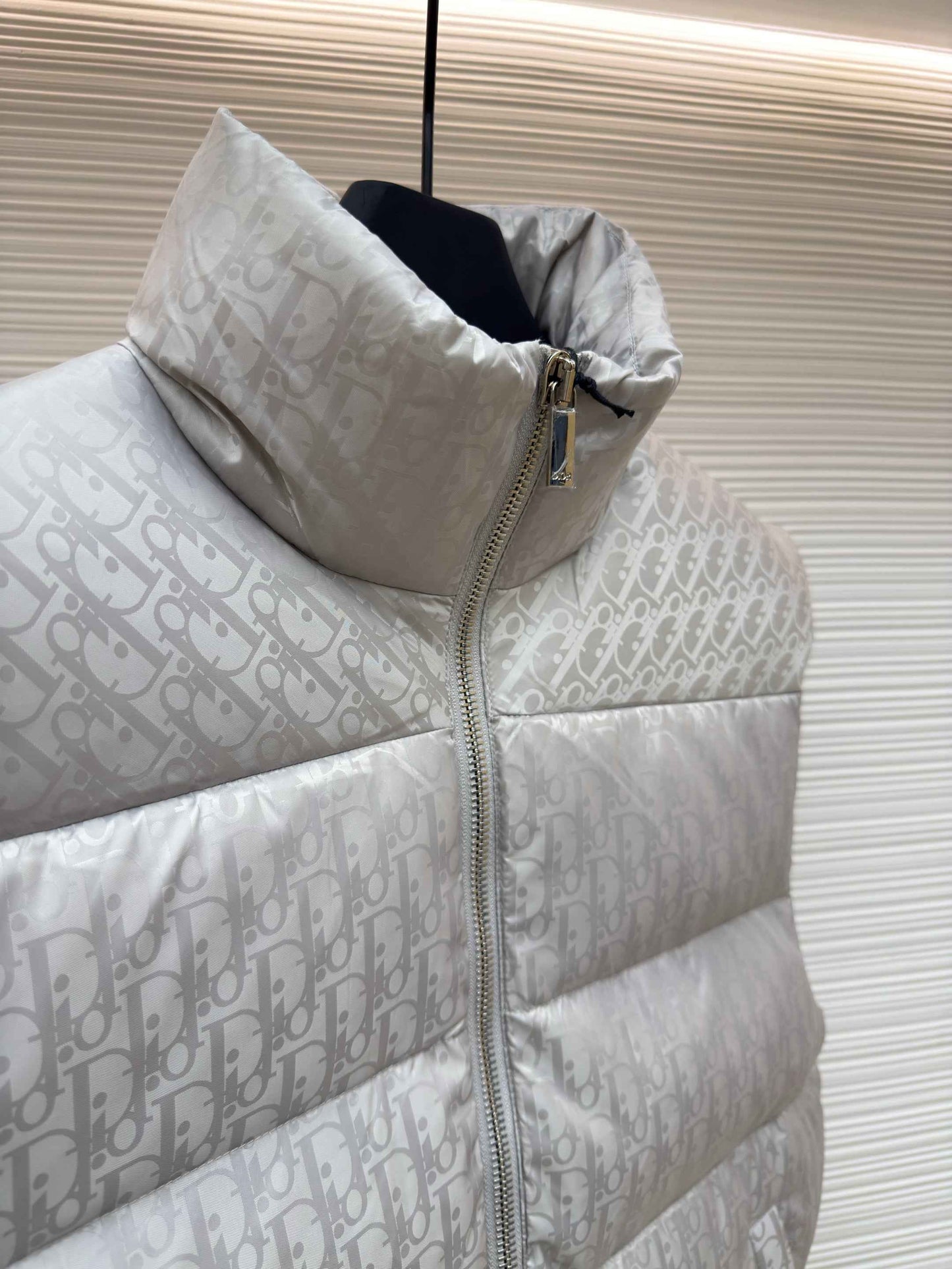 Dior Oblique Silver Technical Jacquard Down Vest