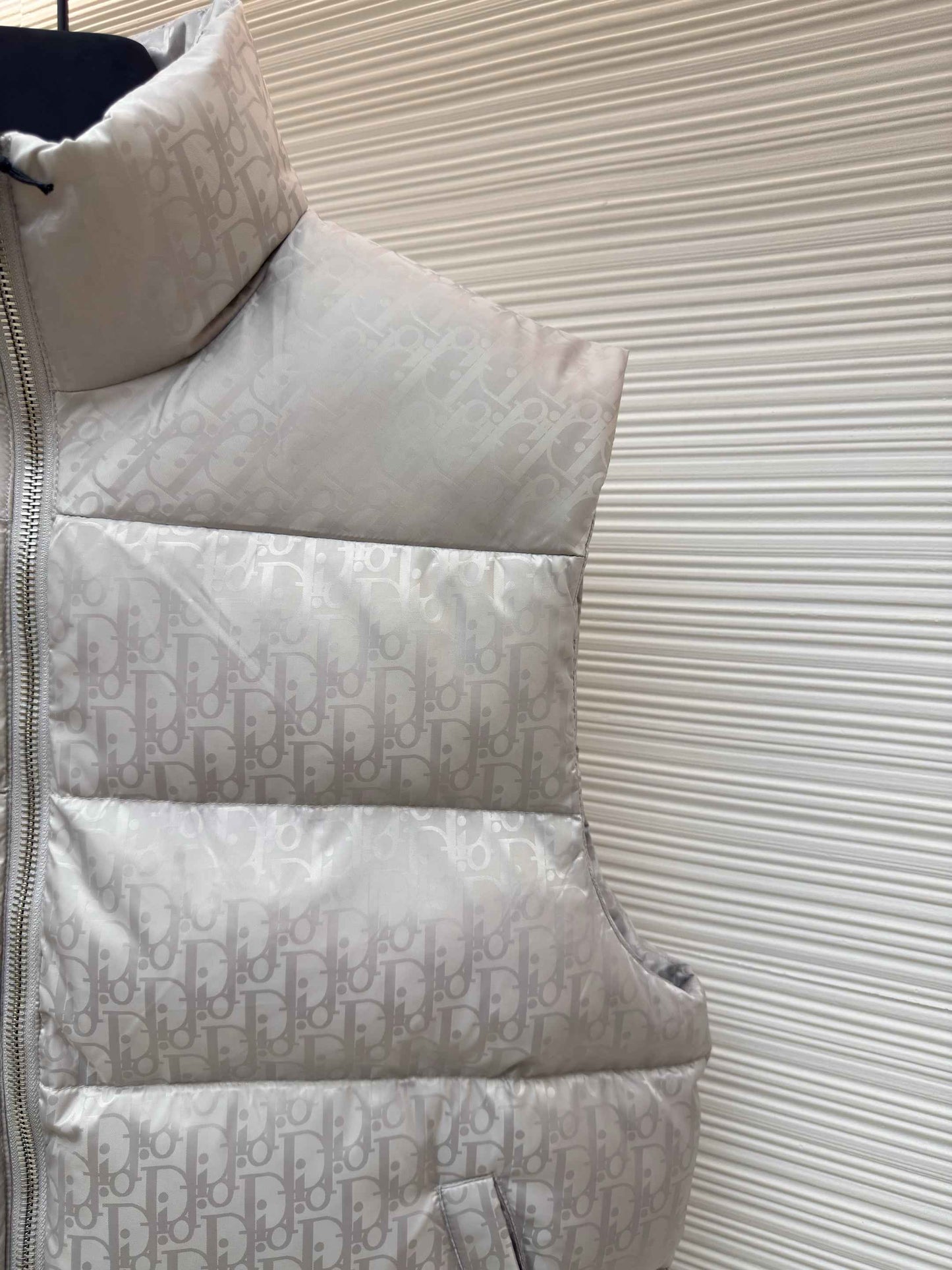 Dior Oblique Silver Technical Jacquard Down Vest