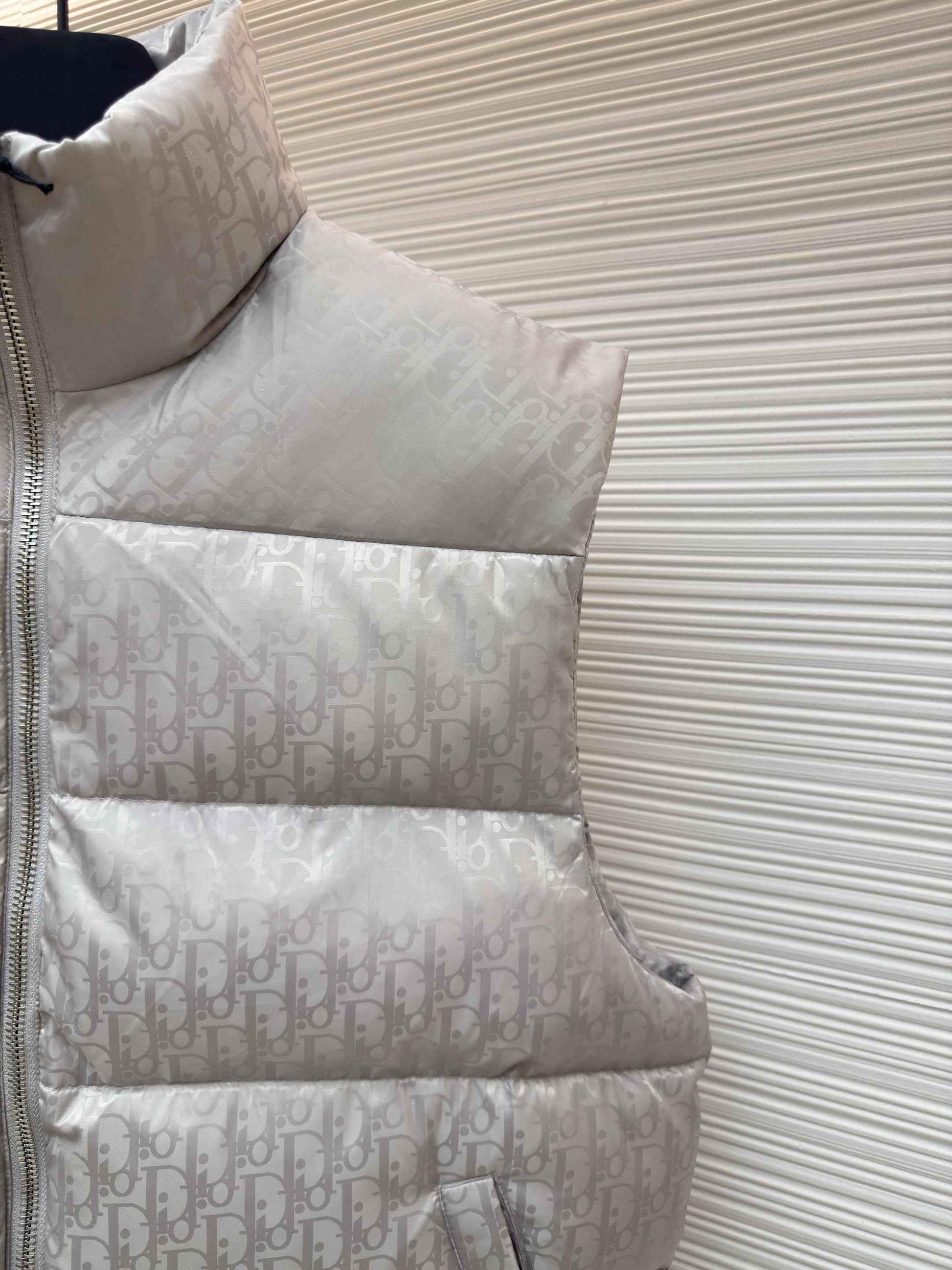 Dior Oblique Silver Technical Jacquard Down Vest