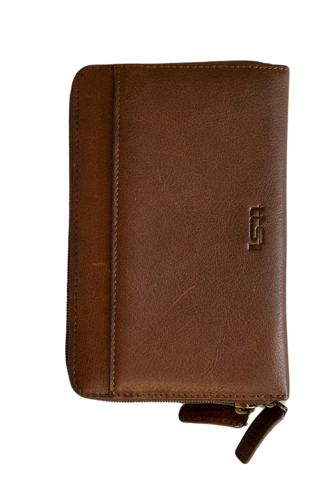 Cambridge Leather Double Zipper Wallet, Mens Wallet MiamiLeathers.com
