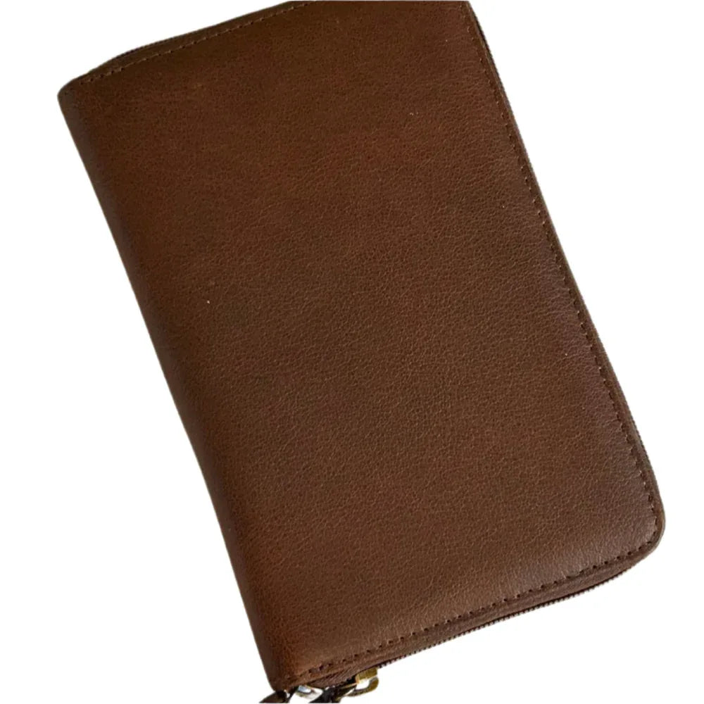 Cambridge Leather Double Zipper Wallet, Mens Wallet MiamiLeathers.com
