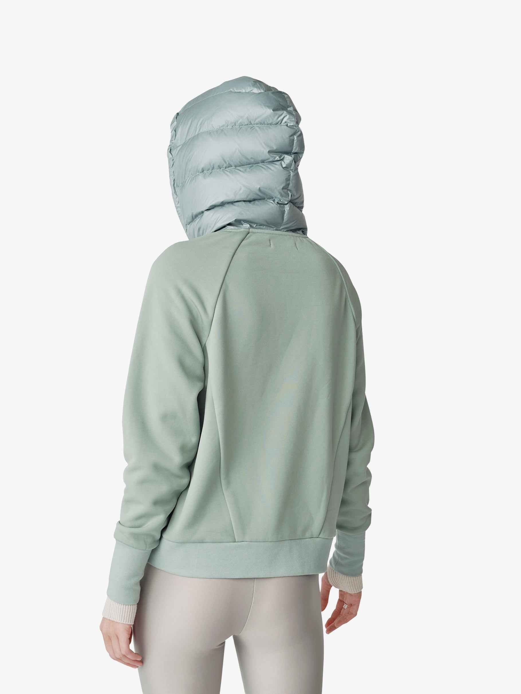 Down Zip Hoodie - Slate Gray