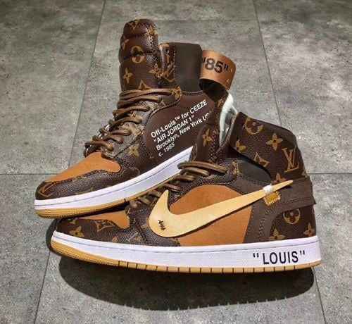 Custom Air Jordan 1 LV High Q ( Customs And Box ), Jordan 1 Sneakers Active A11