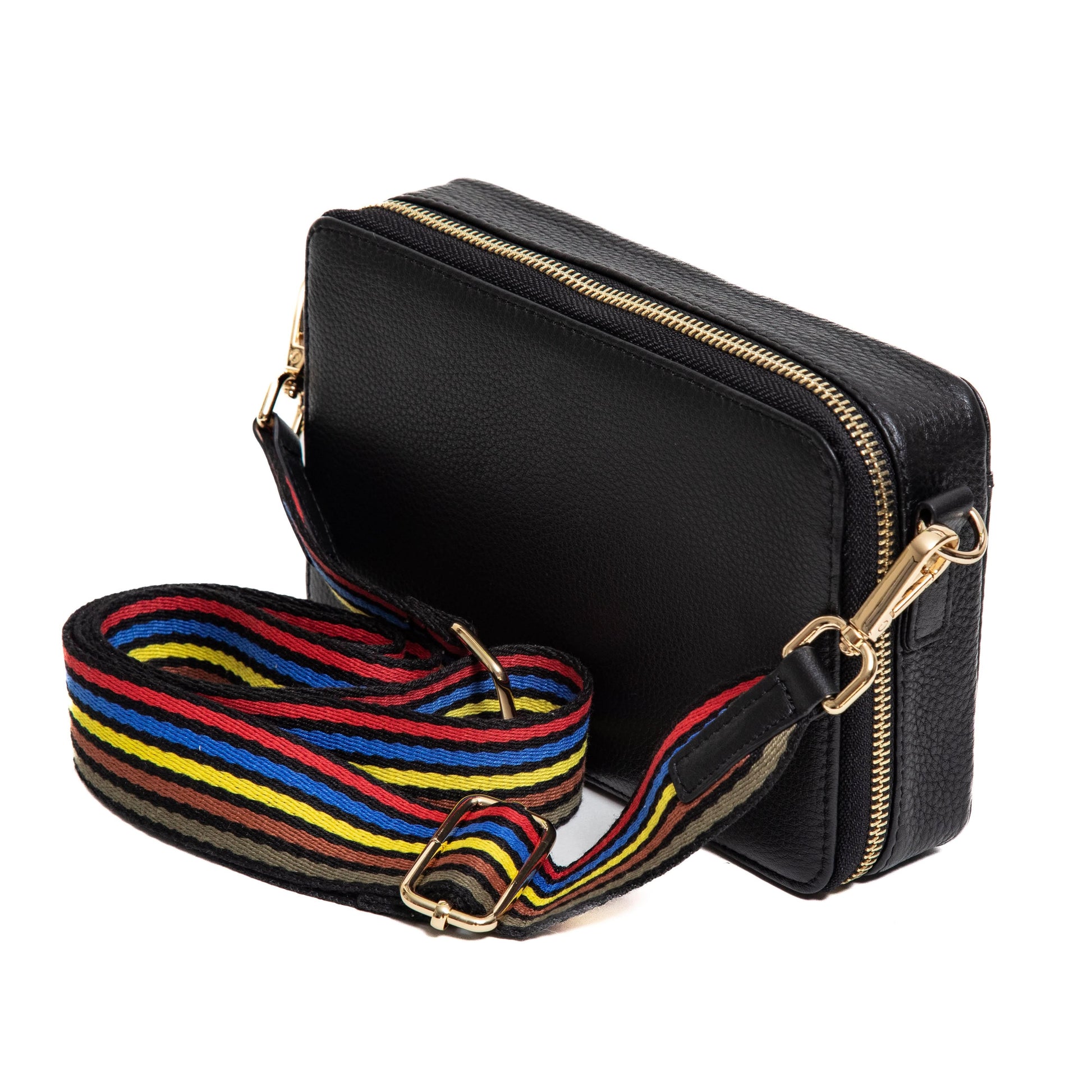 Sophia Full Grain Leather Single Zipper Crossbody MiamiLeathers.com