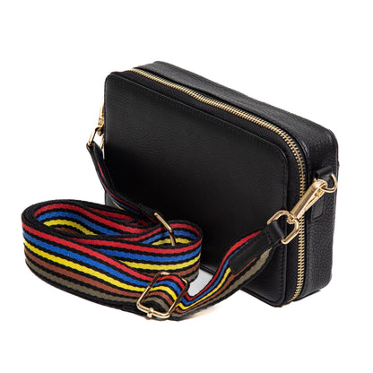 Sophia Full Grain Leather Single Zipper Crossbody MiamiLeathers.com