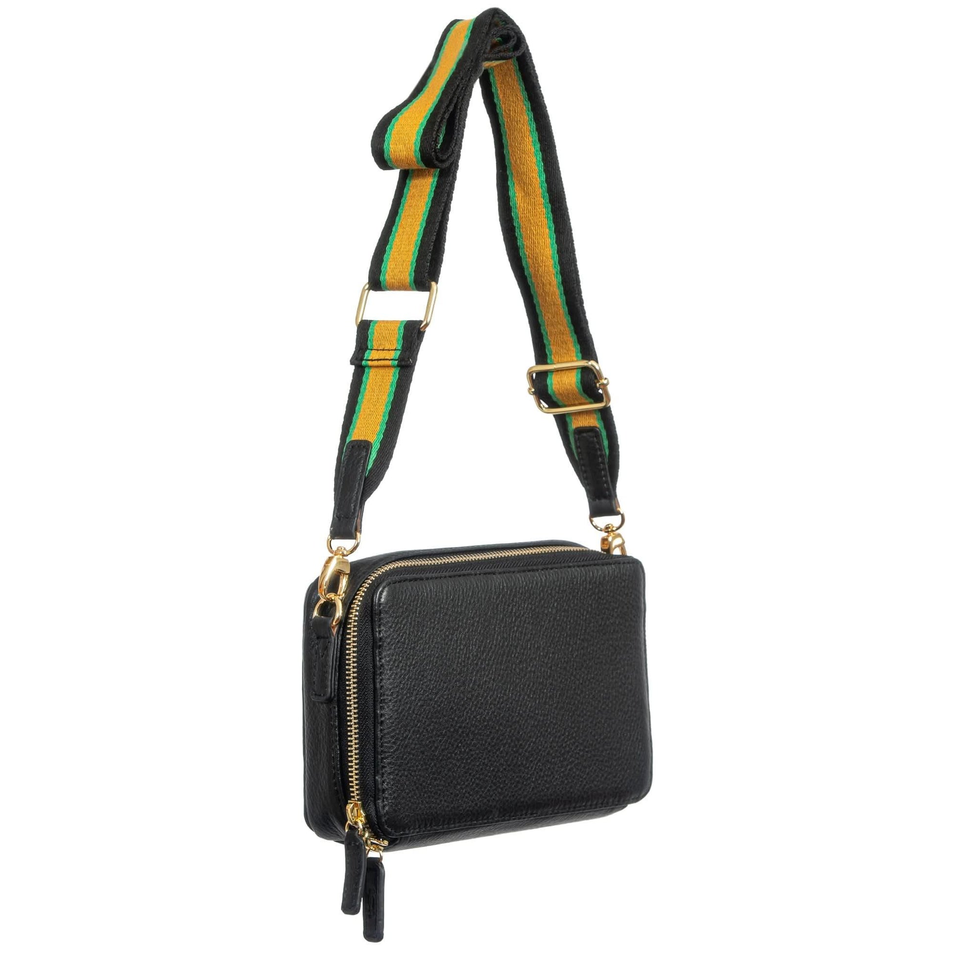Sophia Full Grain Leather Single Zipper Crossbody MiamiLeathers.com