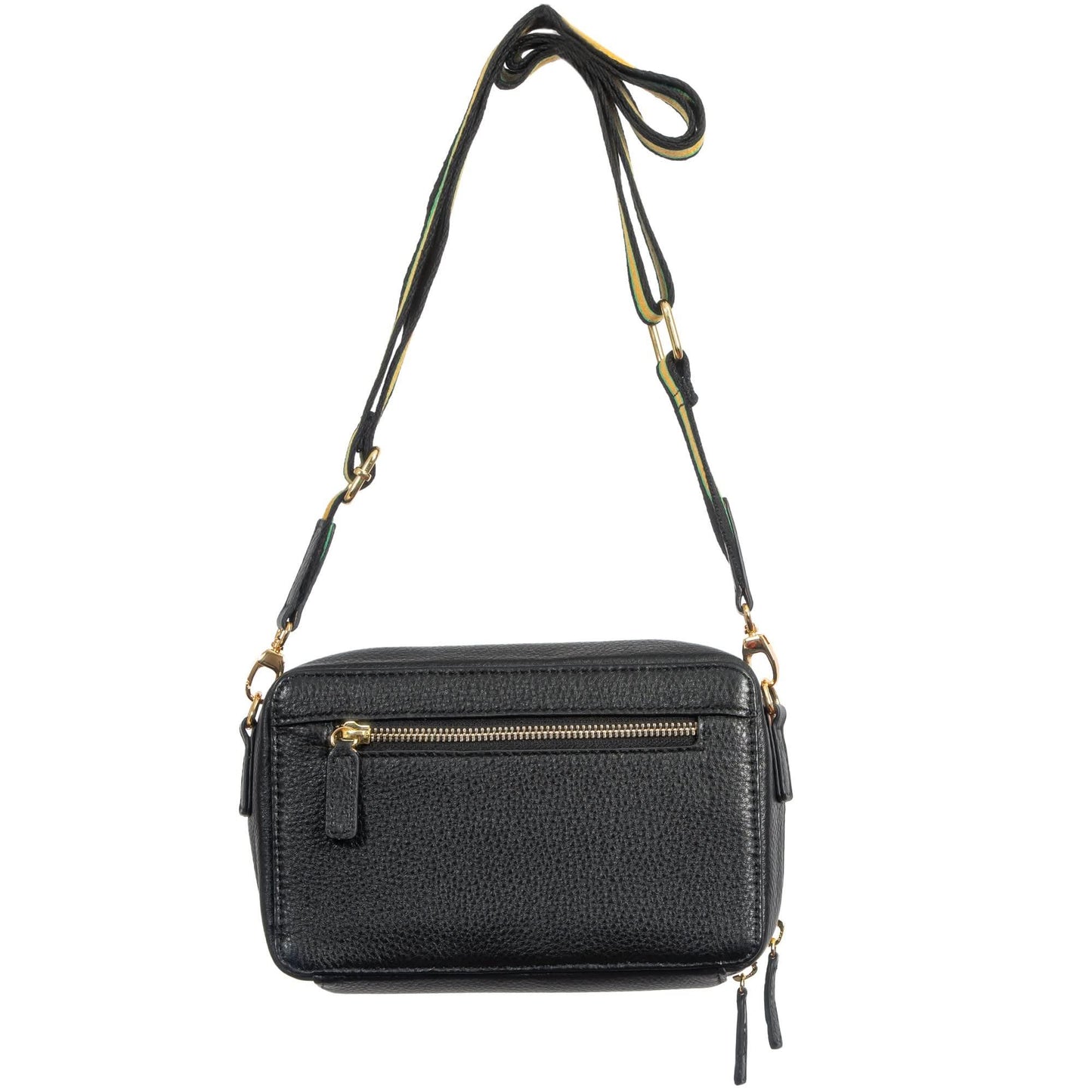 Sophia Full Grain Leather Single Zipper Crossbody MiamiLeathers.com
