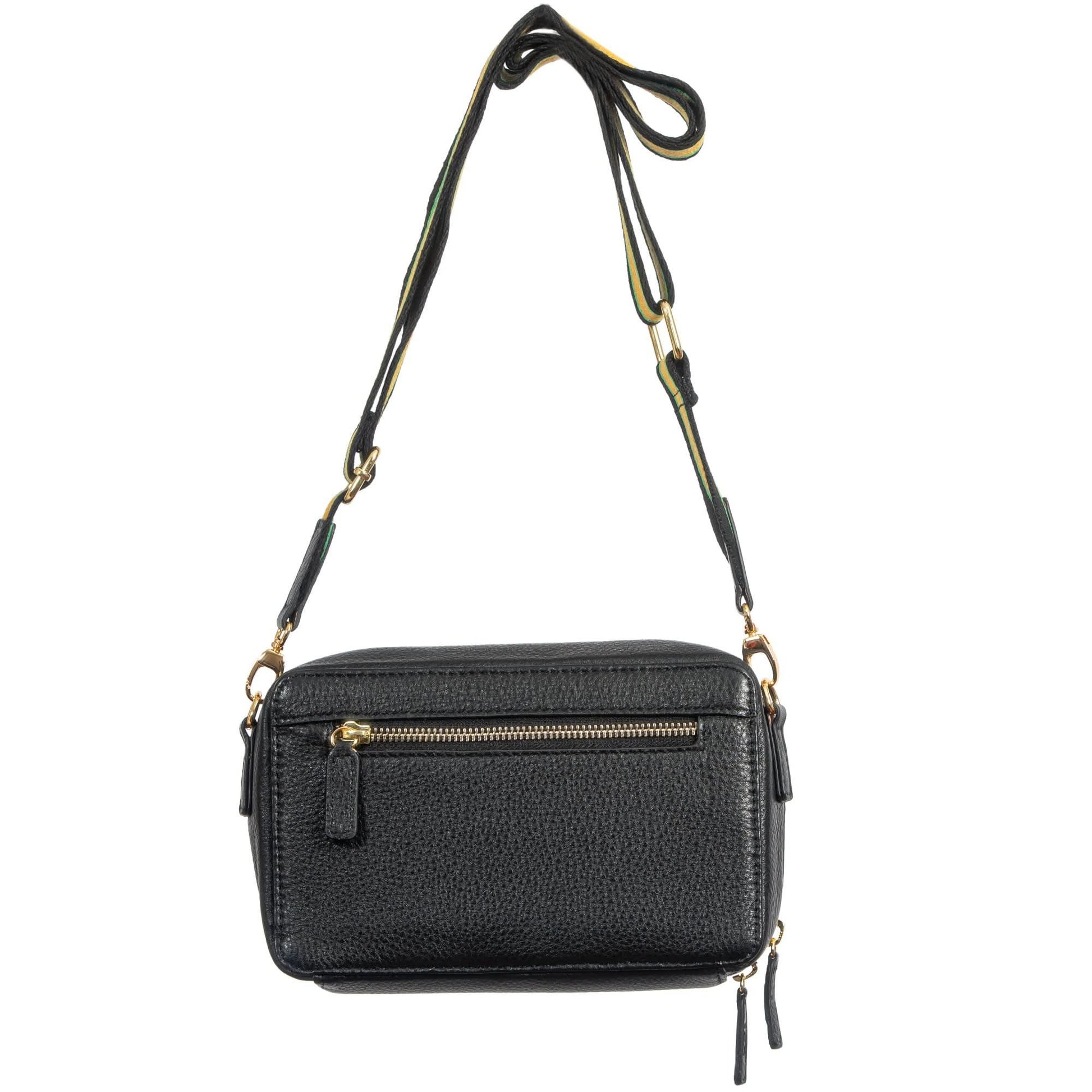 Sophia Full Grain Leather Single Zipper Crossbody MiamiLeathers.com