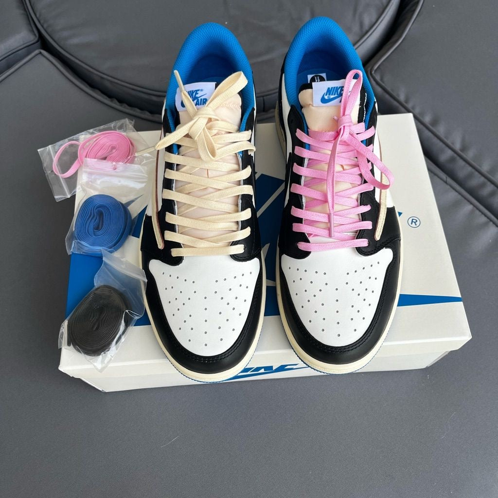 Custom Fragment x Travis Scott x Air Jordan 1 Low DM7866 140 SneakerNational