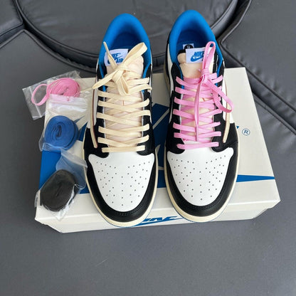 Custom Fragment x Travis Scott x Air Jordan 1 Low DM7866 140 SneakerNational