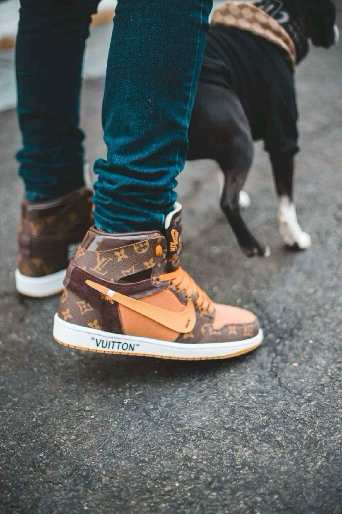 Custom Air Jordan 1 x LV Logo